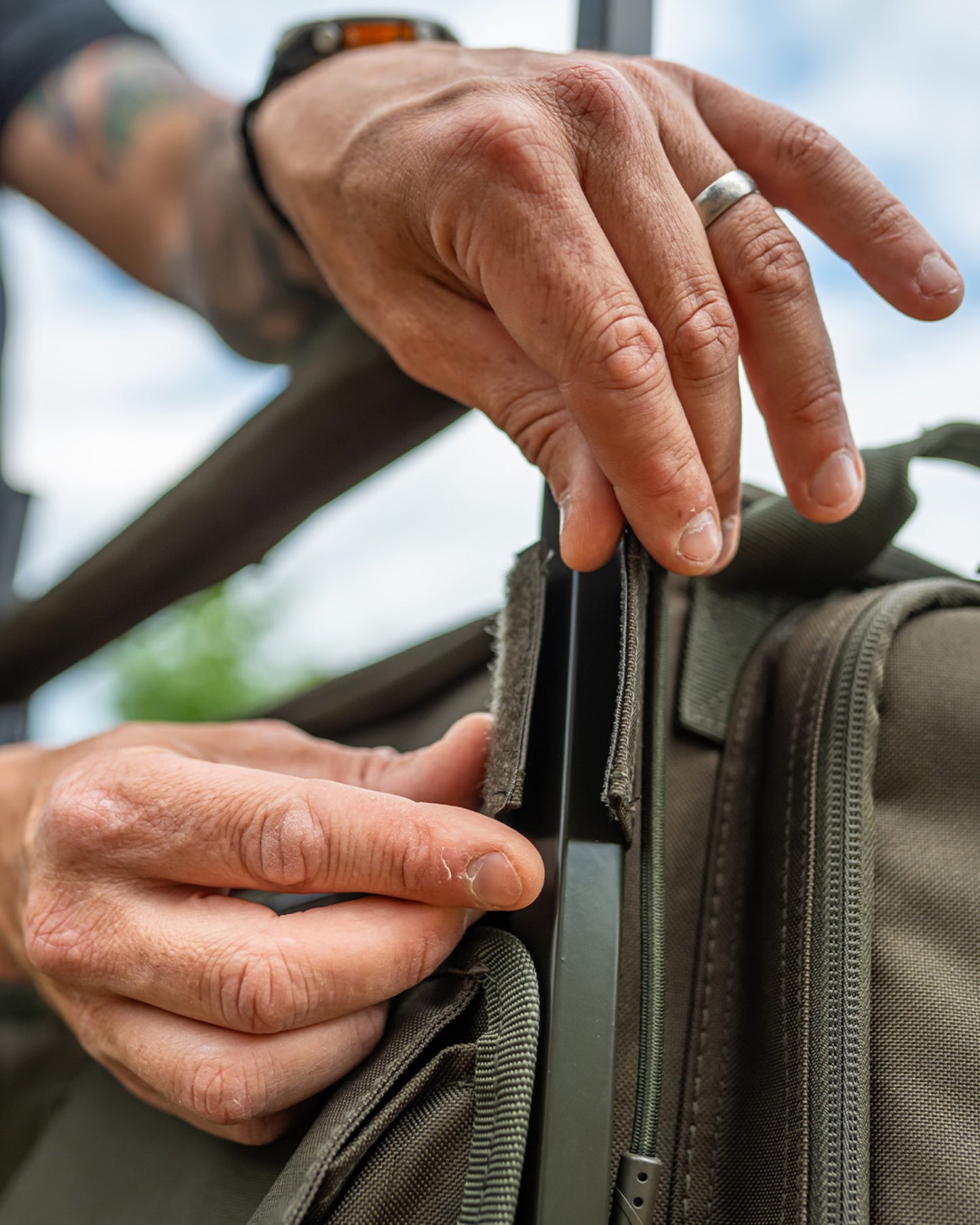 Large Front Barrow Bag Green