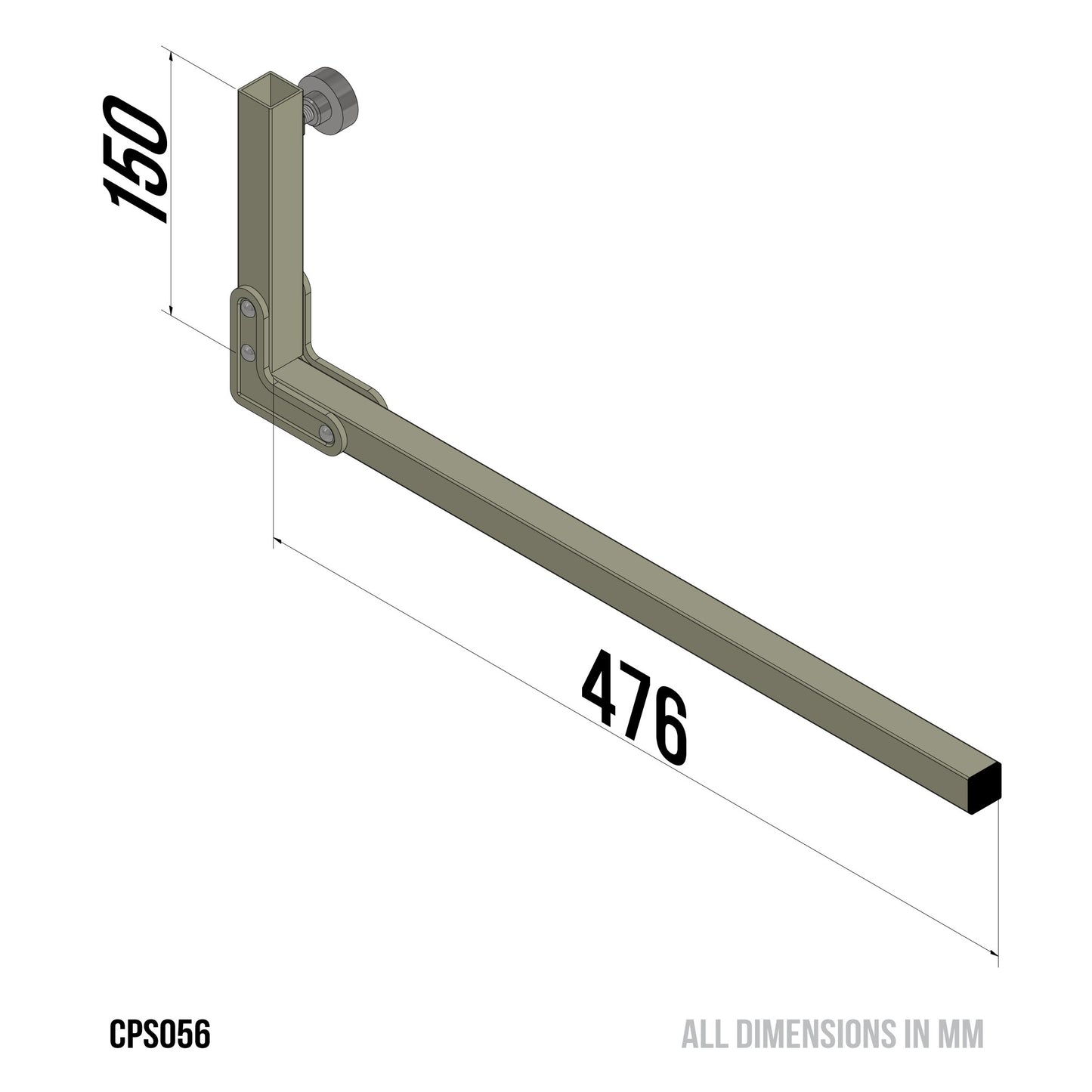 Mk8 Power Porter Front Bar Angle Left