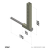 Mk2 Tri Porter Rear Leg Axle Left