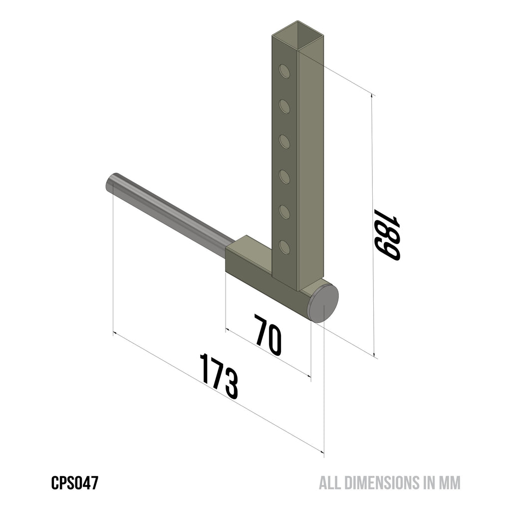 Mk2 Tri Porter Rear Leg Axle Left