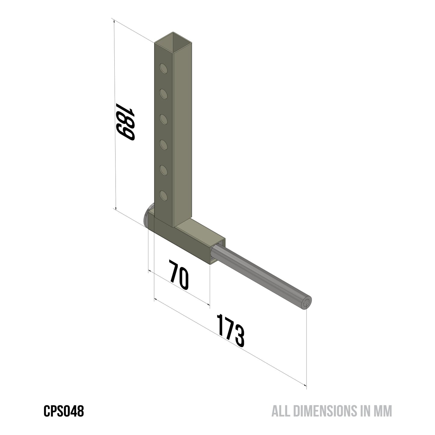 Mk2 Tri Porter Rear Leg Axle Right